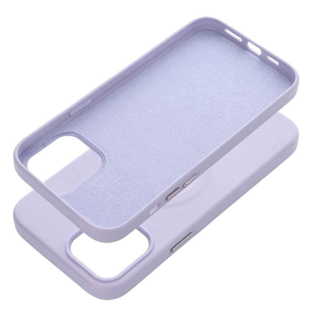 ROAR Etui LEATHER MAG kompatybilny z MagSafe do iPhone 12 Pro Max Fioletowy