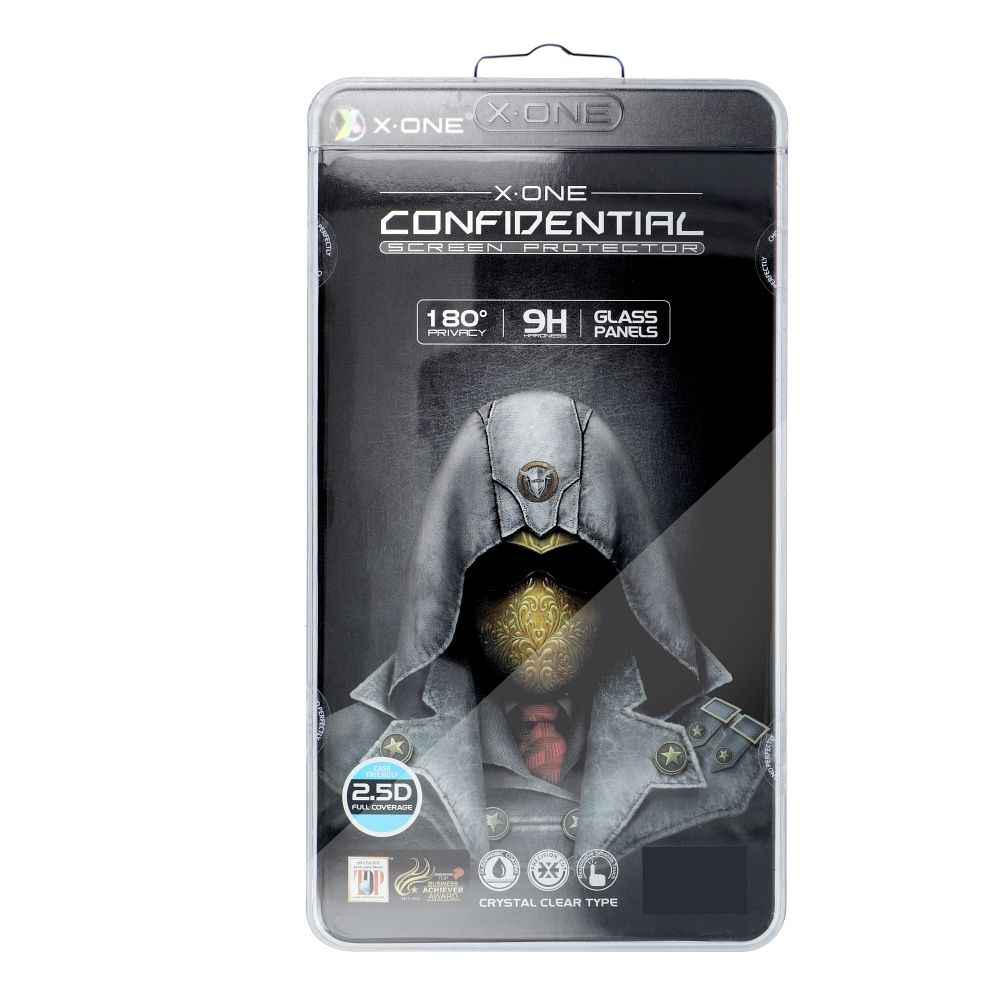 Szkło hartowane X-ONE Full Cover Extra Strong Privacy - do iPhone 13/13 Pro/14/16e (SE 4 2025) 6,1" (full glue) czarny