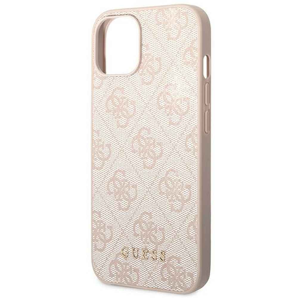 GUESS futerał do IPHONE 14 GUHCP14SG4GFPI (4G Gold Logo) różowy