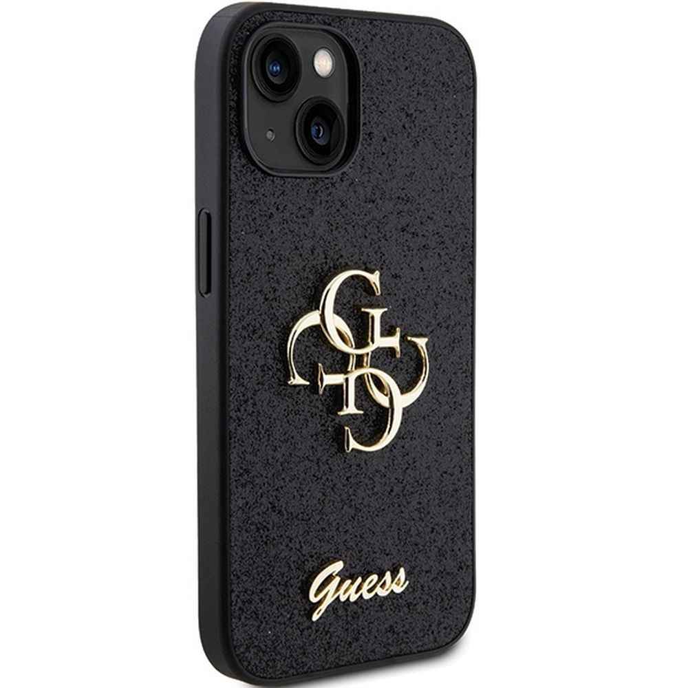 GUESS futerał do IPHONE 15 GUHCP15SHG4SGK (Fixed Glitter Big 4G) czarny