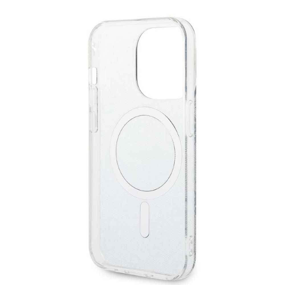 GUESS zestaw do IPHONE 14 Pro kompatybilny z MagSafe GUBPP14LH4EACSB (Bundle Pack / Case + Charger / 4G) złoty niebieski