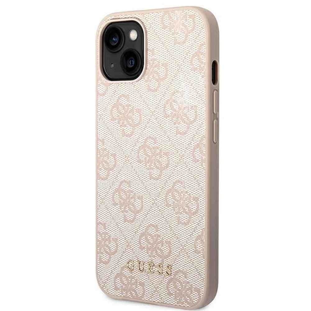 GUESS futerał do IPHONE 14 GUHCP14SG4GFPI (4G Gold Logo) różowy
