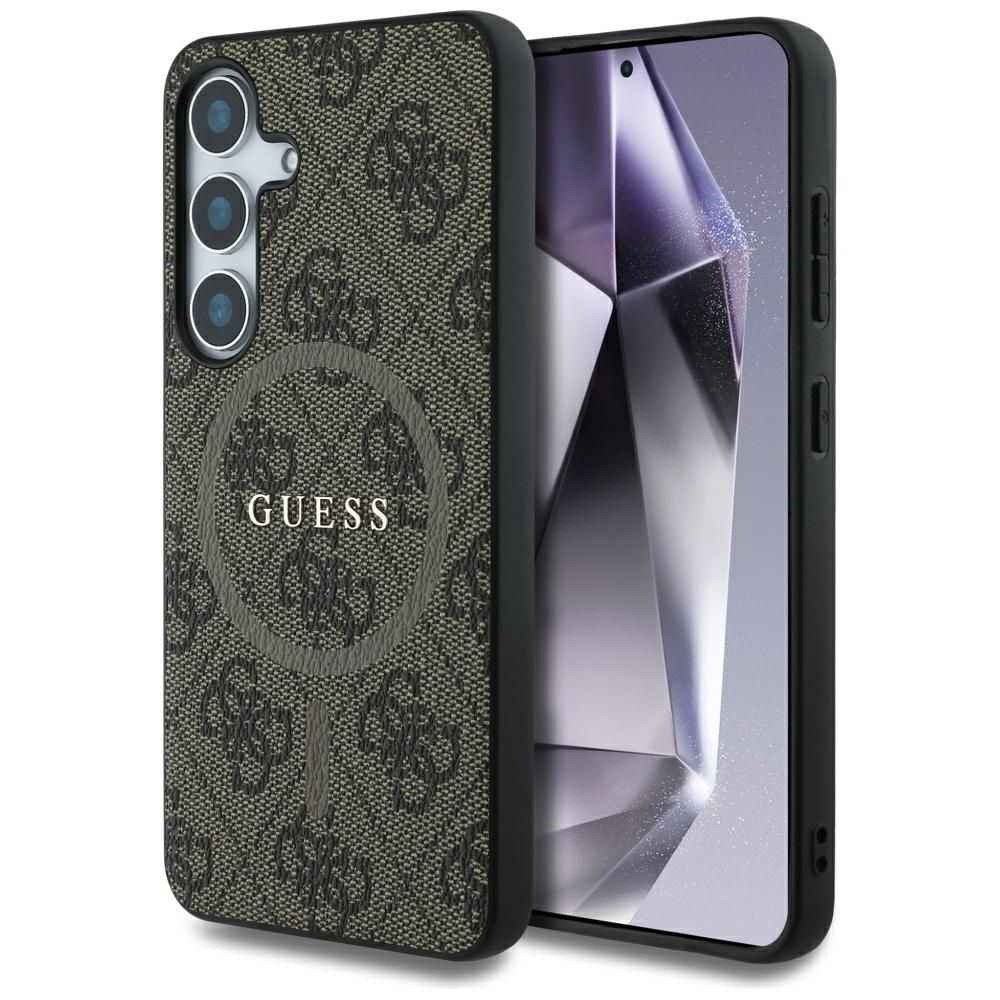GUESS futerał do SAMSUNG S25 Plus GUHMS25MG4GFRW (Magnetic PU 4G Ring Classic Logo) brązowy