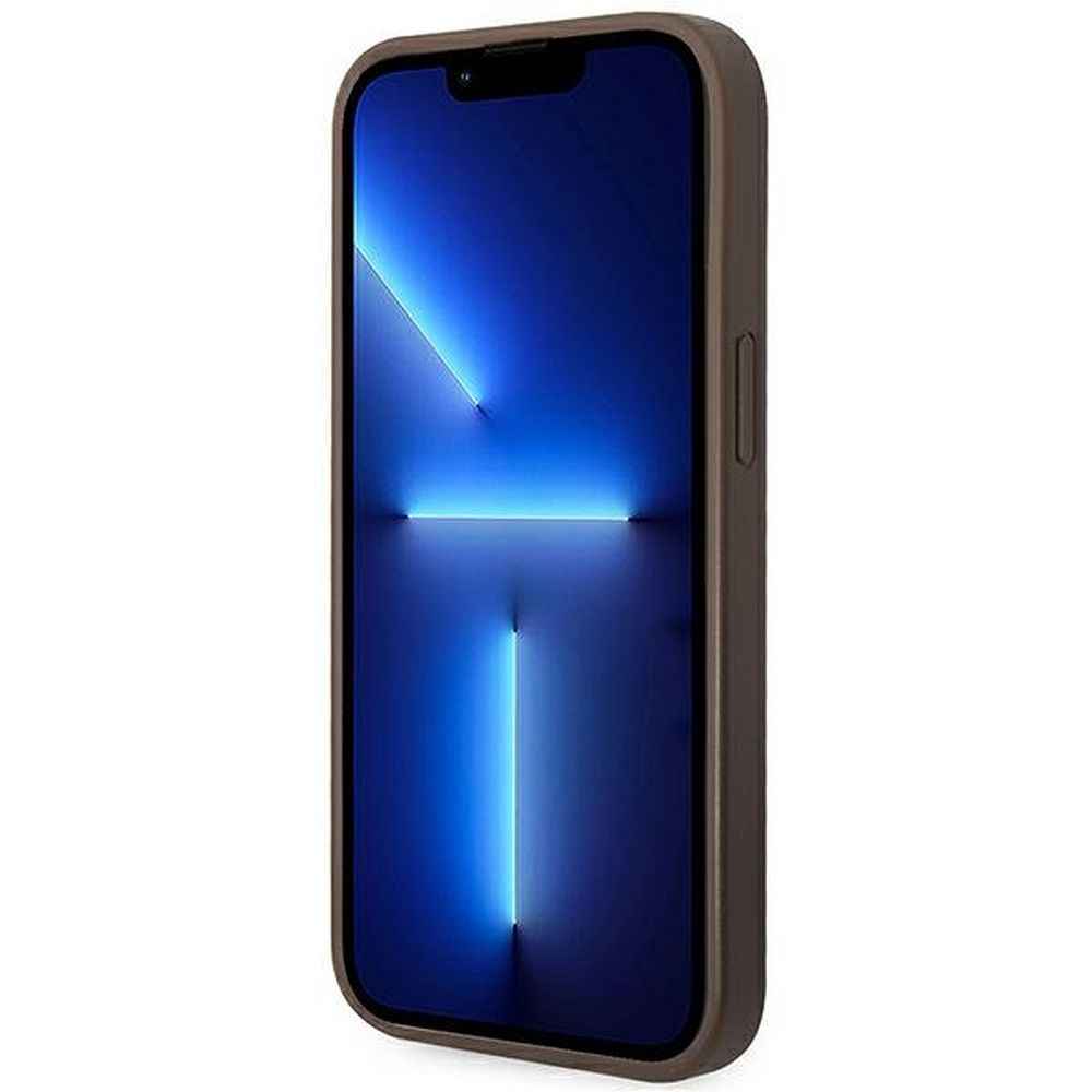 GUESS futerał do IPHONE 14 GUHCP14SG4GFBR (4G Gold Logo) brązowy