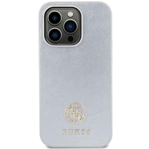 GUESS futerał do IPHONE 15 Pro GUHCP15LPS4DGPS (Strass Metal Logo) srebrny