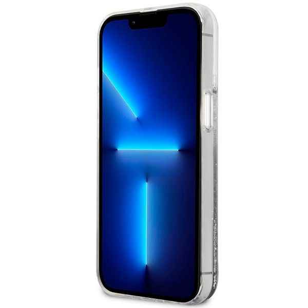 GUESS futerał do IPHONE 13 / 14 / 15 GUHCP14SLCSGSGH (Liquid Glitter Marble) biały