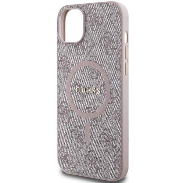 GUESS futerał do IPHONE 14 kompatybilny z MagSafe GUHMP14SG4GFRP (4G Ring classic logo) różowy
