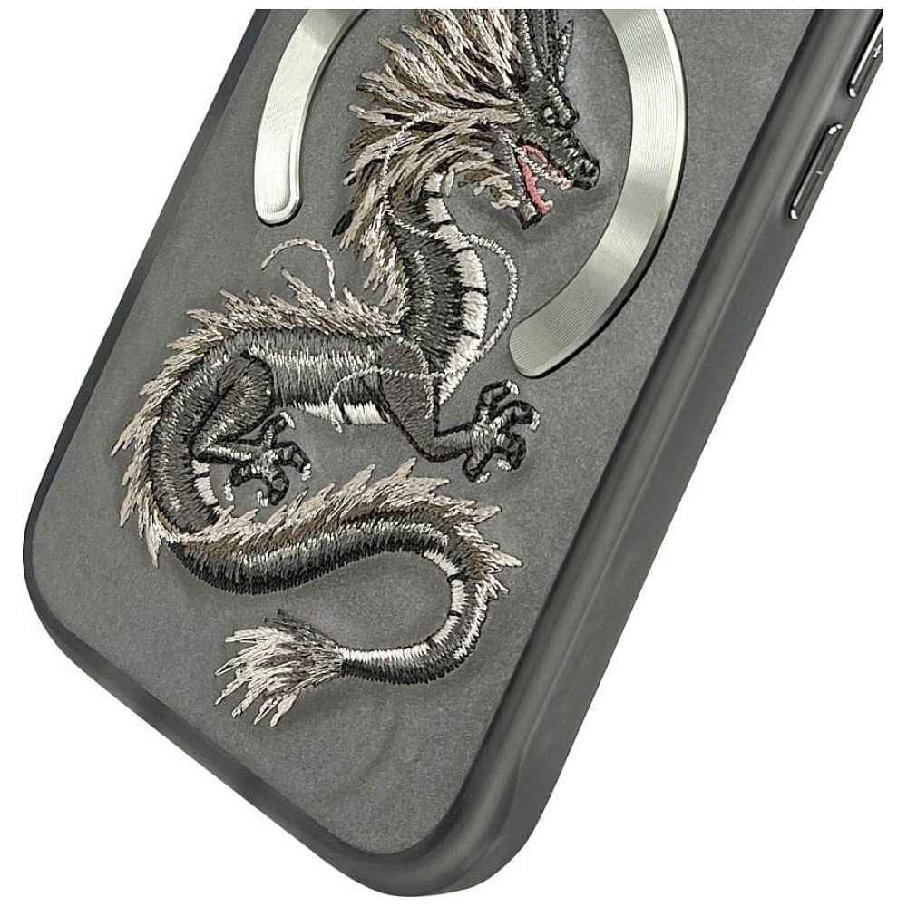 NIMMY futerał DRAGON kompatybilny z MagSafe do iPhone 16 Pro Max szary