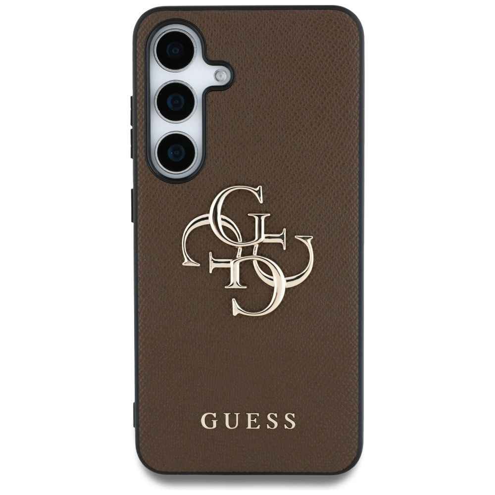 GUESS futerał do SAMSUNG S25 GUHCS25SPGT4MBW (PU Grained Big 4G and Classic Logo) brązowy