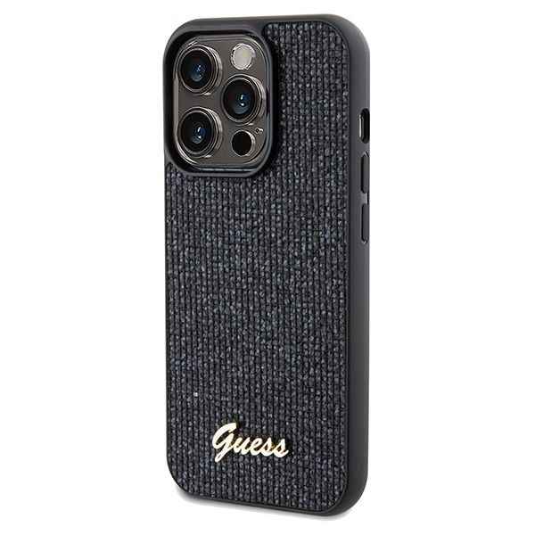 GUESS futerał do IPHONE 14 Pro GUHCP14LPMSDGSK (Disco Metal Script) czarny