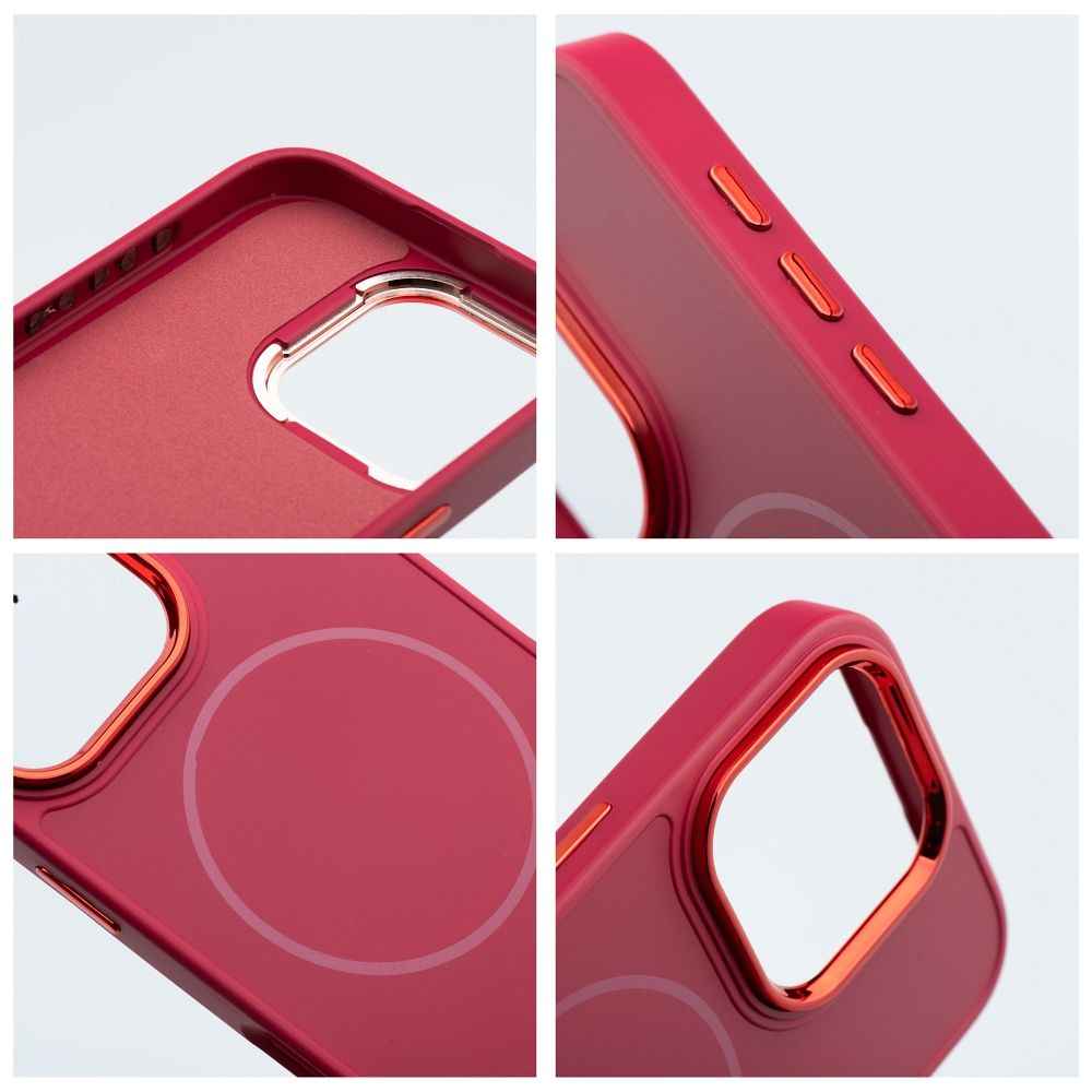 Futerał FRAME MAG COVER kompatybilny z MagSafe do iPhone 16e (SE 4 2025) magenta