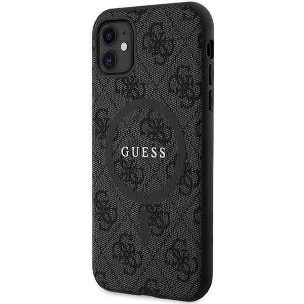 GUESS futerał do IPHONE 11 kompatybliny z MagSafe GUHMN61G4GFRK (4G Ring classic logo) czarny