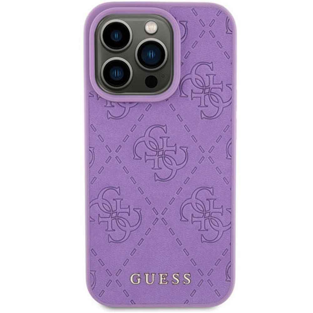 GUESS futerał do IPHONE 15 Pro GUHCP15LP4EPMU (Quilted 4G Classic) jasny fiolet