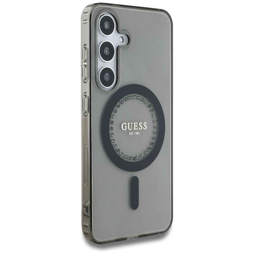 GUESS futerał do SAMSUNG S25 GUHMS25SPFTDTEK (Magnetic IML Rhinestones) czarny