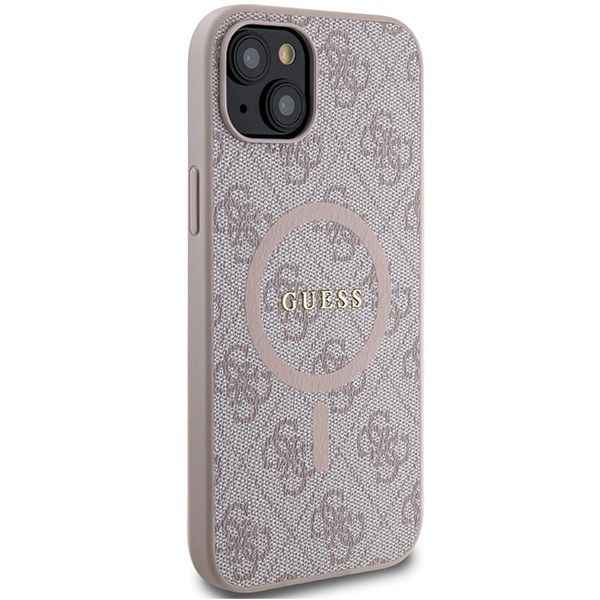 GUESS futerał do IPHONE 14 kompatybilny z MagSafe GUHMP14SG4GFRP (4G Ring classic logo) różowy
