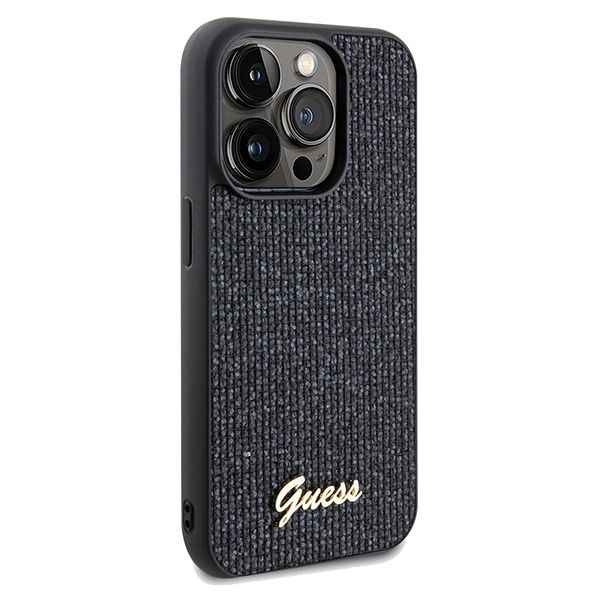 GUESS futerał do IPHONE 14 Pro GUHCP14LPMSDGSK (Disco Metal Script) czarny