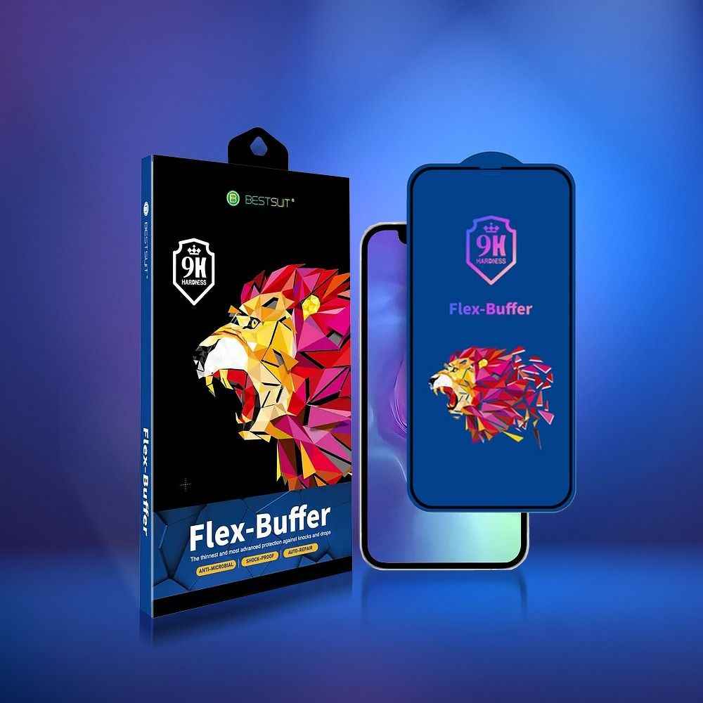 Szkło hybrydowe Bestsuit Flex-Buffer 5D z powłoką antybakteryjną Biomaster do iPhone 12 Pro Max czarny