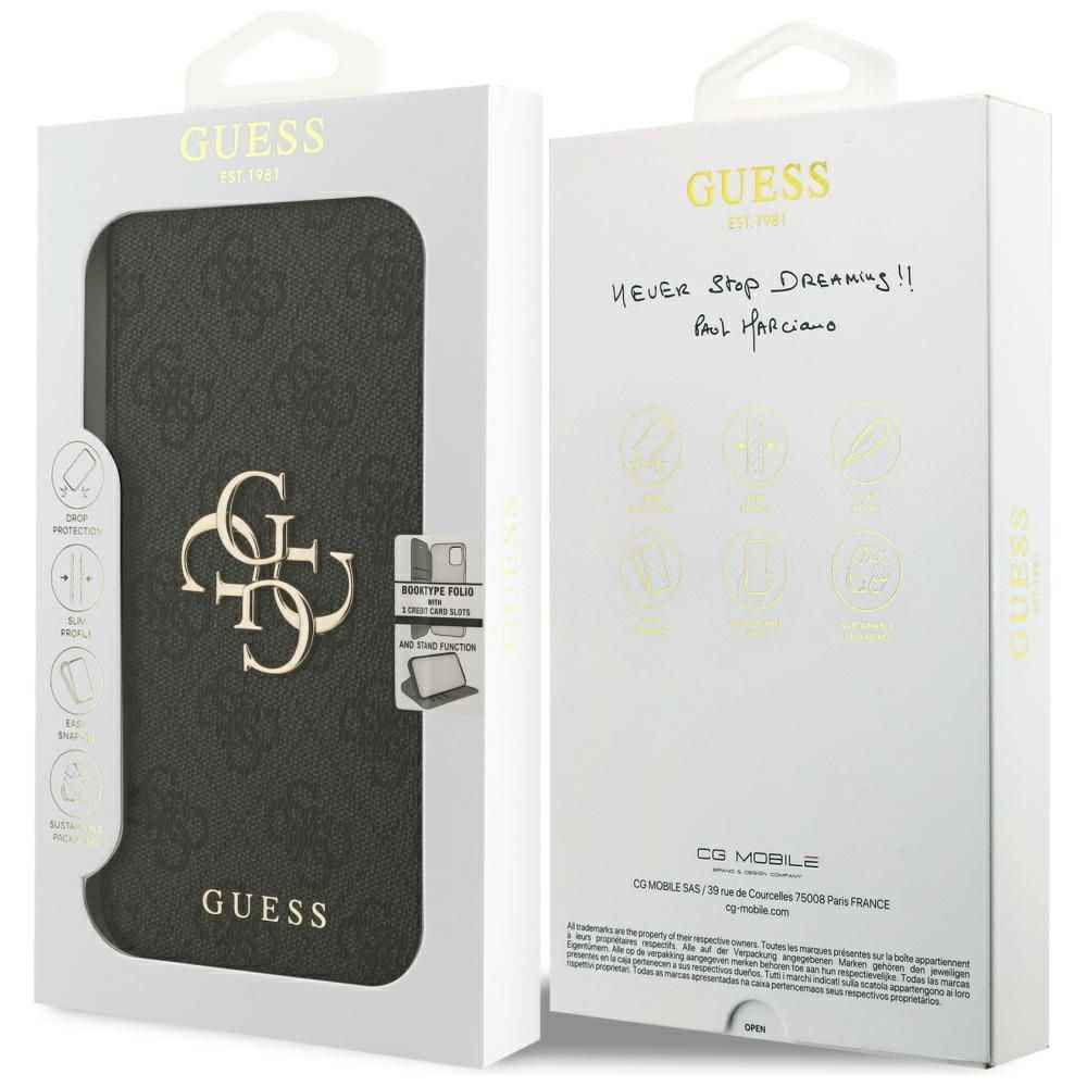 GUESS kabura do IPHONE 17 Pro Max GUBKP17X4GMGGR (PU 4G Metal Logo) czarna