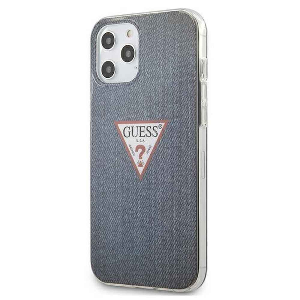 GUESS futerał do IPHONE 12 Pro Max GUHCP12LPCUJULDB (Kolekcja Jeans) granatowy