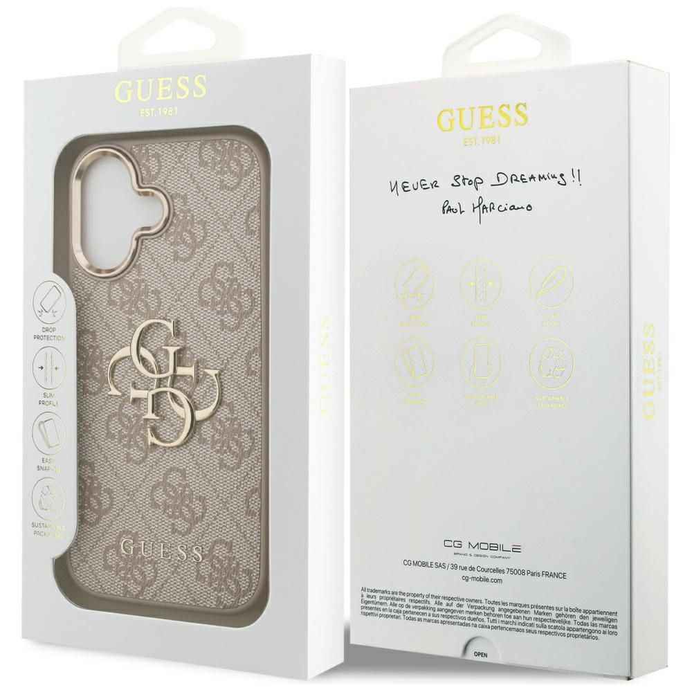 GUESS futerał do IPHONE 17 GUHCP17S4GMGCPI (PU W/ Big 4G Classic Logo) złoto różowy