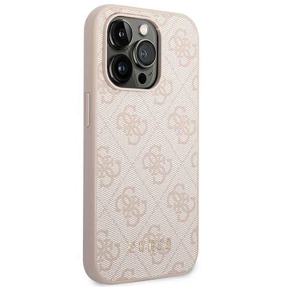 GUESS futerał do IPHONE 14 Pro Max GUHCP14XG4GFPI (4G Gold Logo) różowy