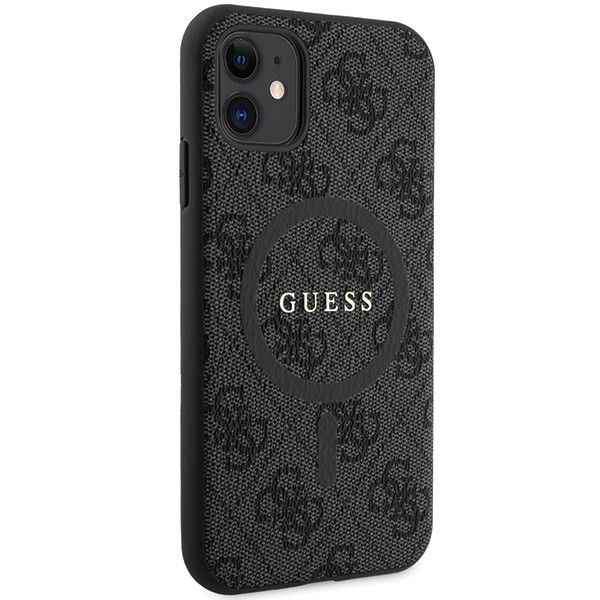 GUESS futerał do IPHONE 11 kompatybliny z MagSafe GUHMN61G4GFRK (4G Ring classic logo) czarny