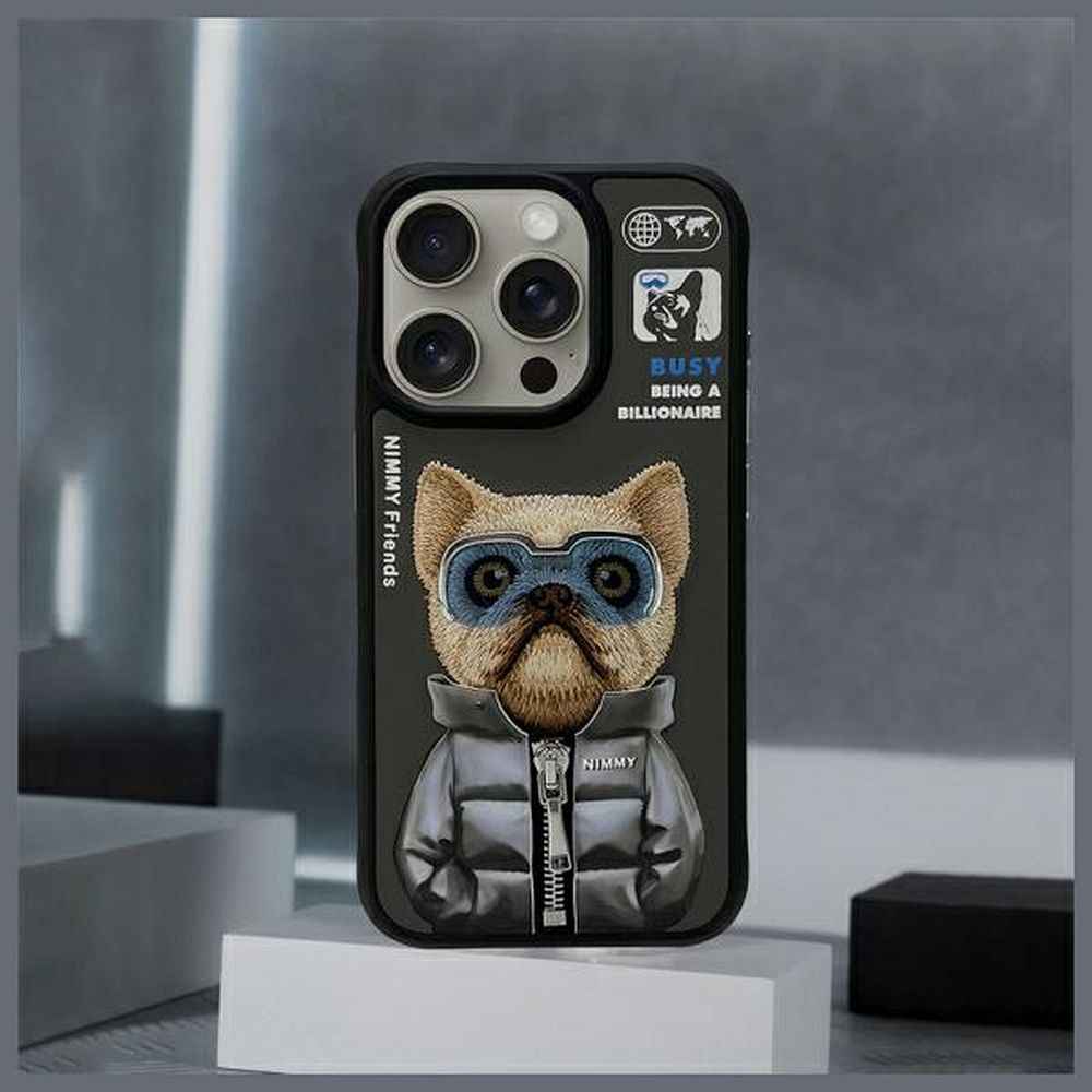 NIMMY futerał COOL&CUTE 2.0 Dog do iPhone 15 Pro Max czarny