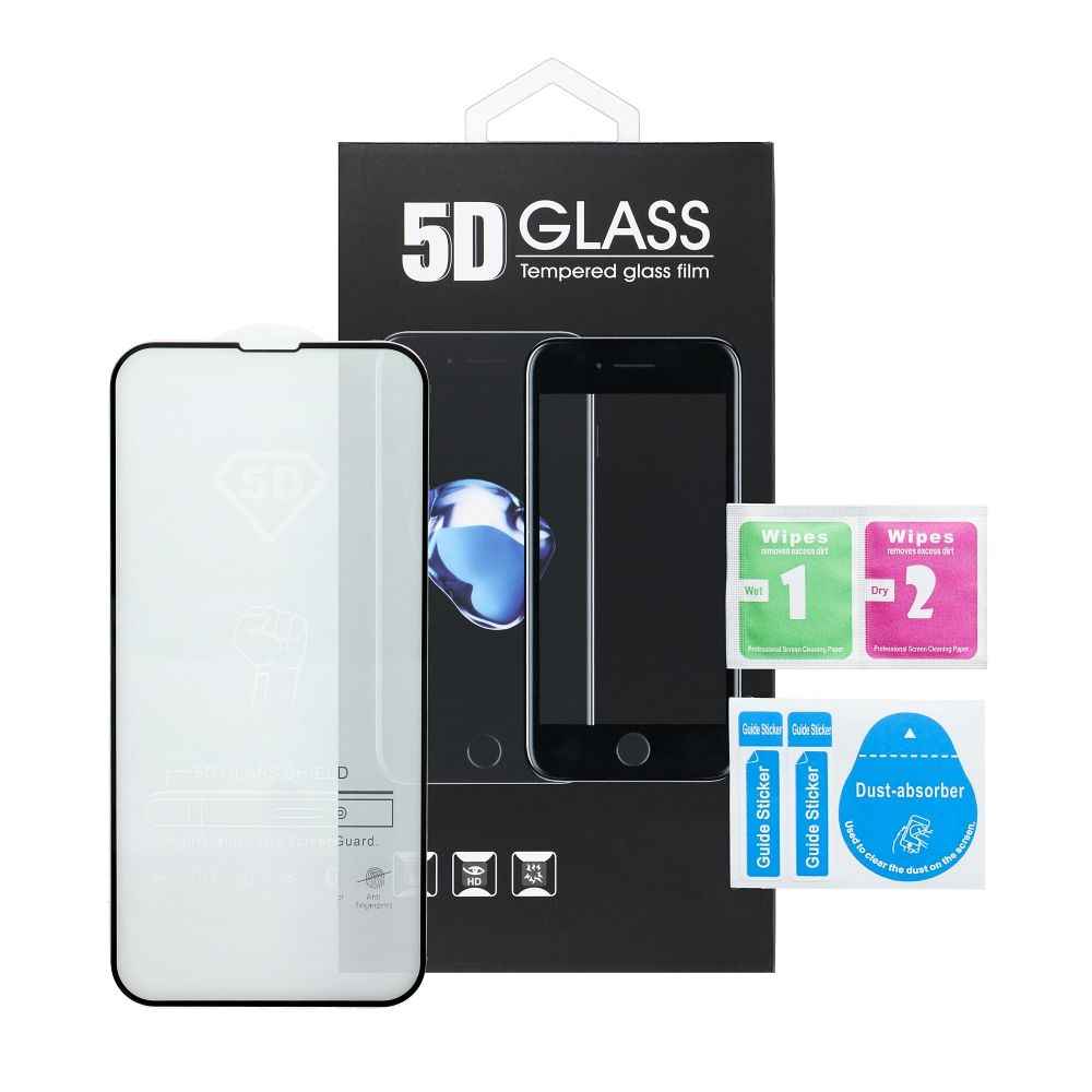 5D Full Glue Tempered Glass - do iPhone 16 Pro Max (Privacy) czarny