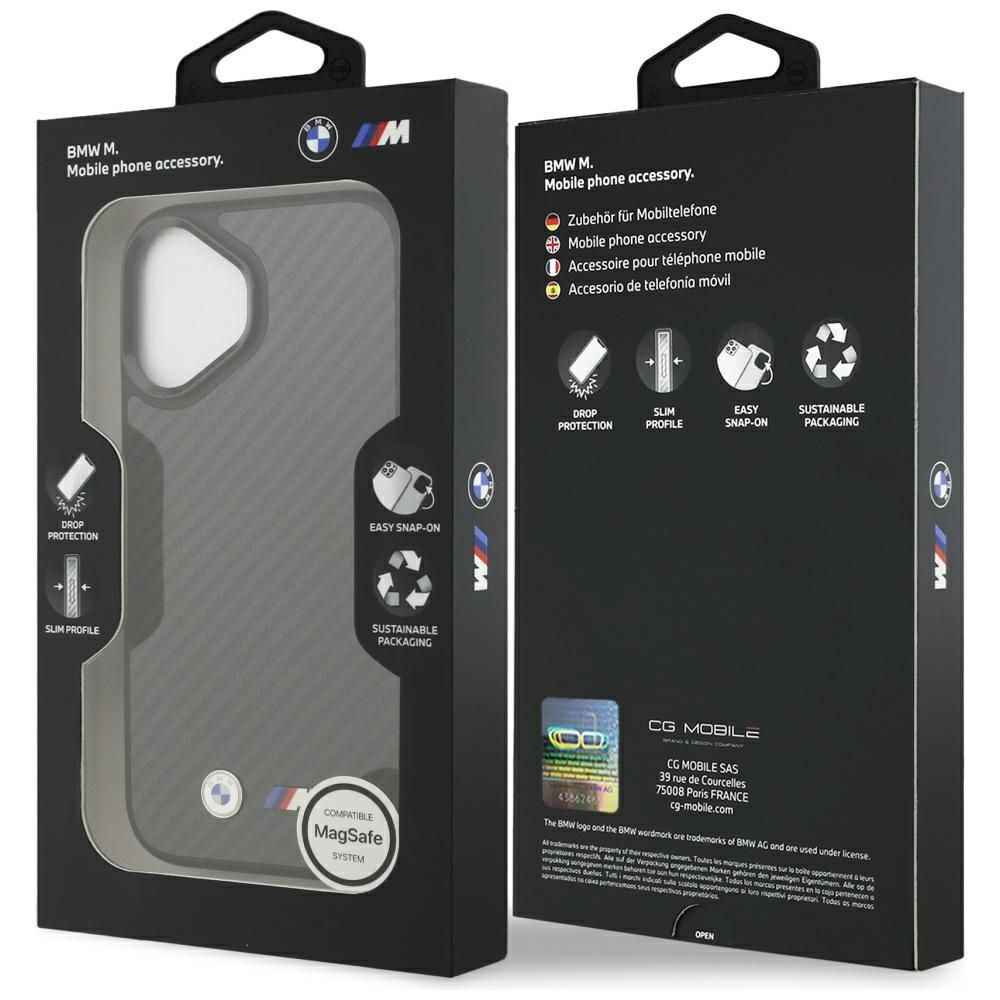 BMW futerał do IPHONE 17 kompatybilny z MagSafe BMHMP17S24CFMMK (Kevlar Matt) black