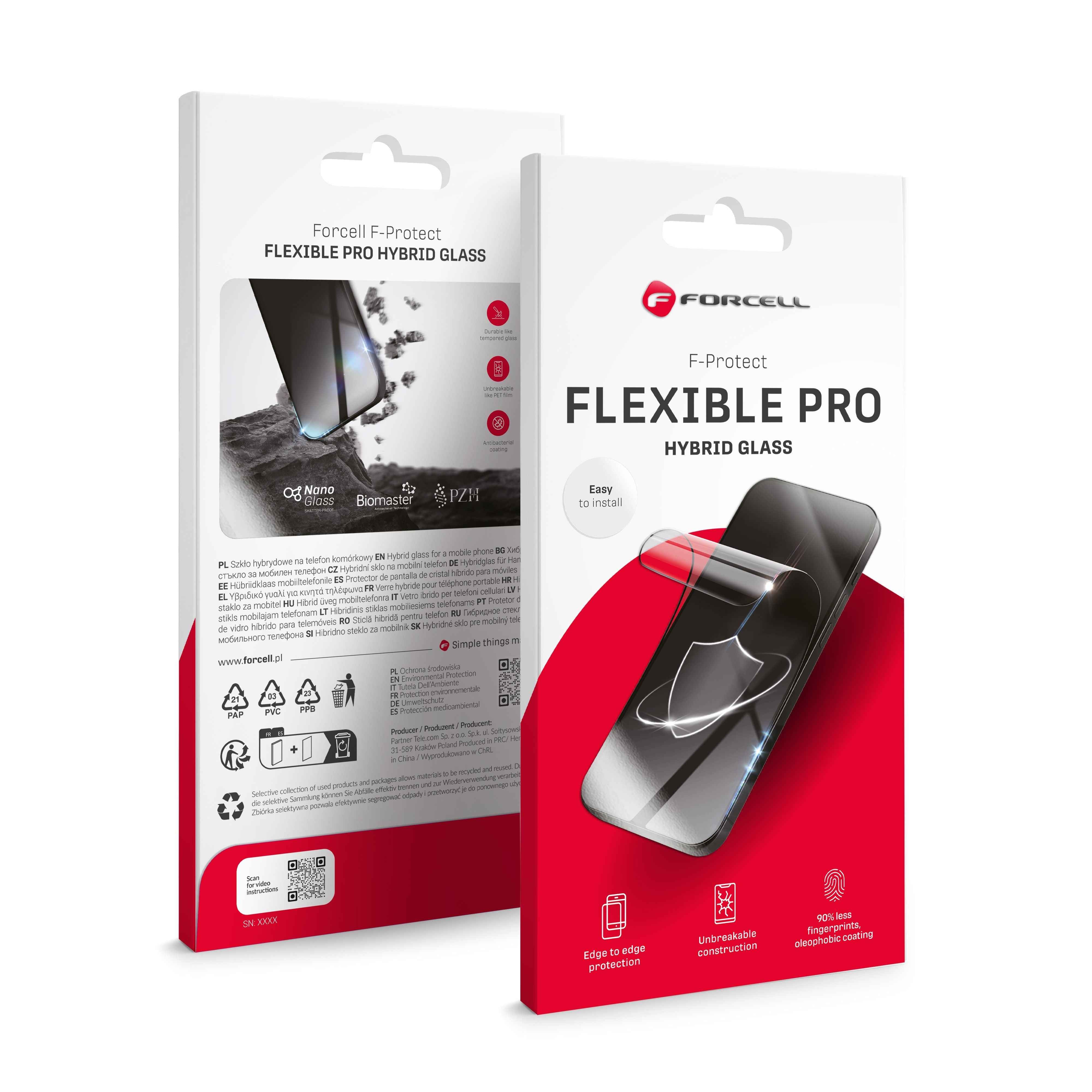 Szkło hybrydowe do iPhone 16 Pro Max Forcell Flexible 5D czarne