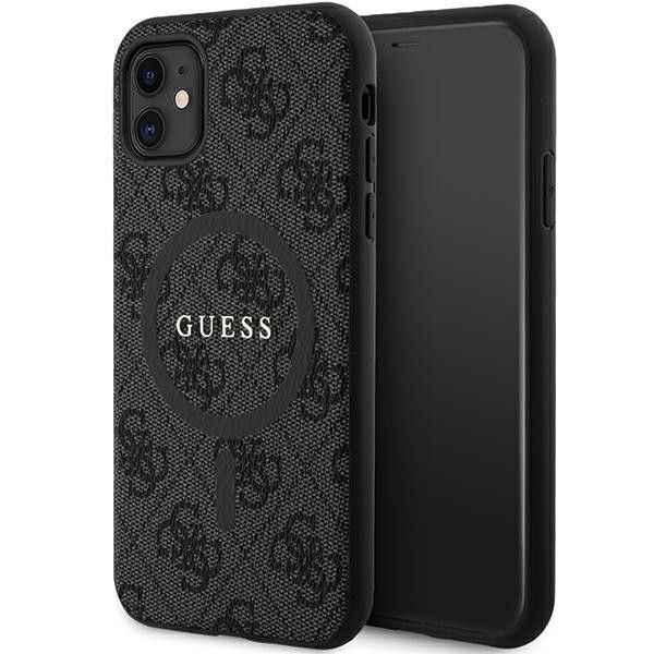GUESS futerał do IPHONE 11 kompatybliny z MagSafe GUHMN61G4GFRK (4G Ring classic logo) czarny