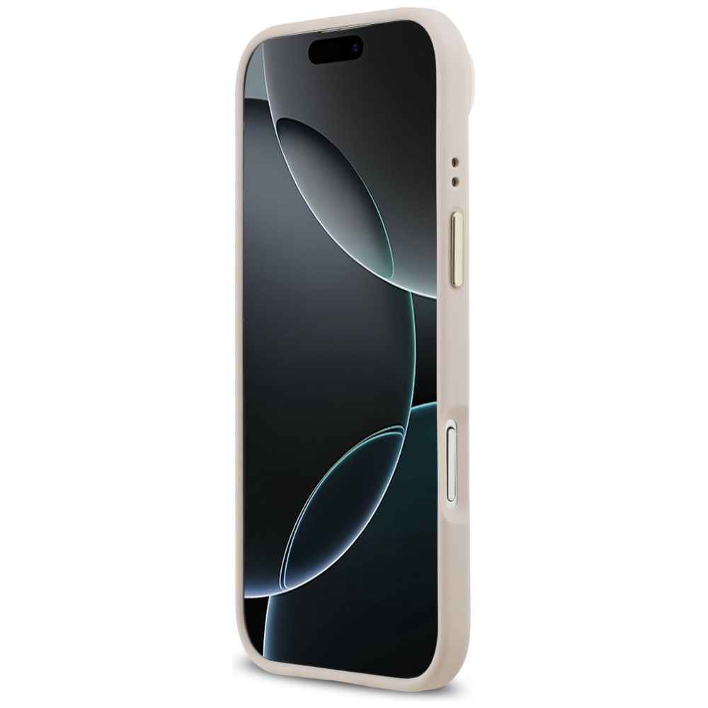 GUESS futerał do IPHONE 17 Air kompatybilny z MagSafe GUHMP17MPGCRMDEP (PU W/ Grained Strass Logo) różowy