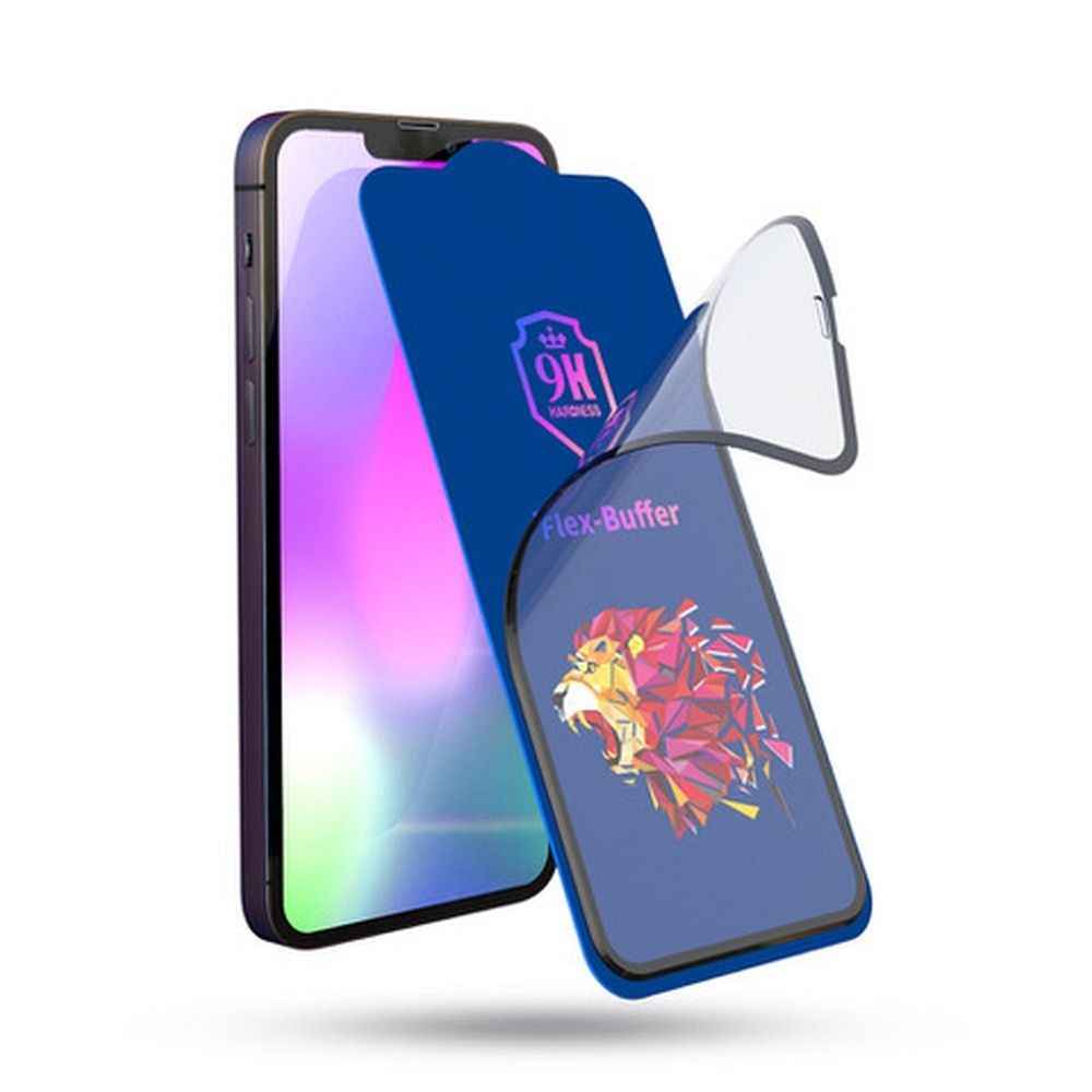 Szkło hybrydowe Bestsuit Flex-Buffer 5D z powłoką antybakteryjną Biomaster do iPhone 13 Pro Max/14 Plus czarny
