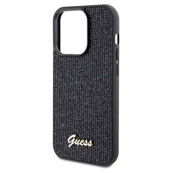 GUESS futerał do IPHONE 14 Pro GUHCP14LPMSDGSK (Disco Metal Script) czarny