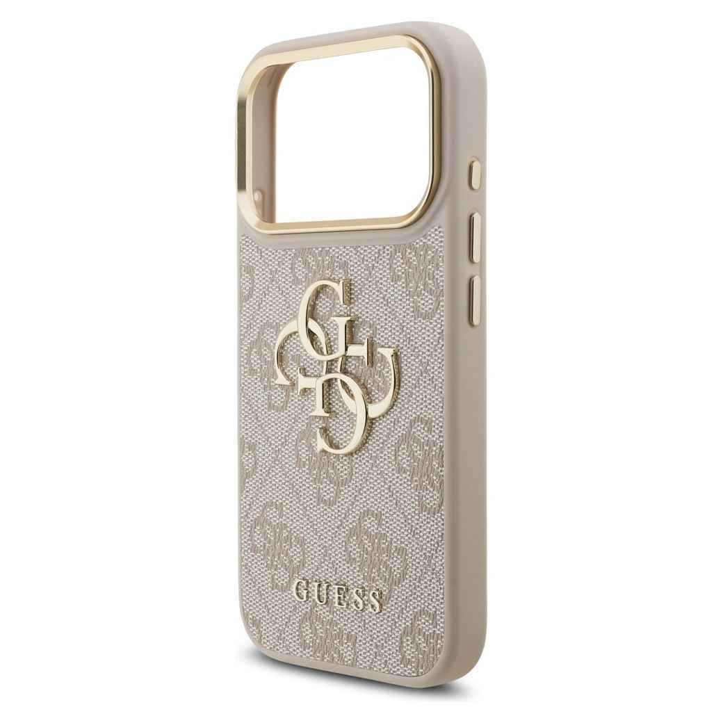 GUESS futerał do IPHONE 17 Pro GUHCP17L4GMGCPI (PU W/ Big 4G Classic Logo) złoto różowy