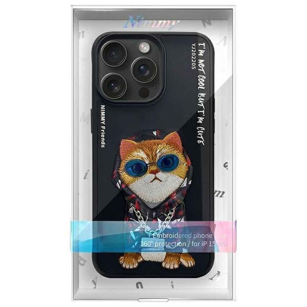 NIMMY futerał GLASSES COOL CAT do iPhone 15 Pro Max czarny