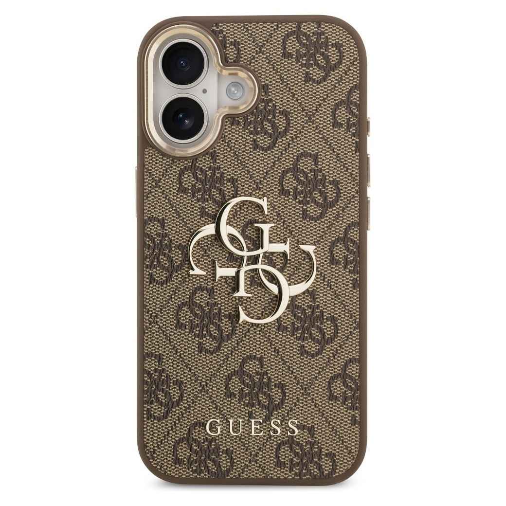 GUESS futerał do IPHONE 17 GUHCP17S4GMGCBR (PU W/ Big 4G Classic Logo) złoto brązowy
