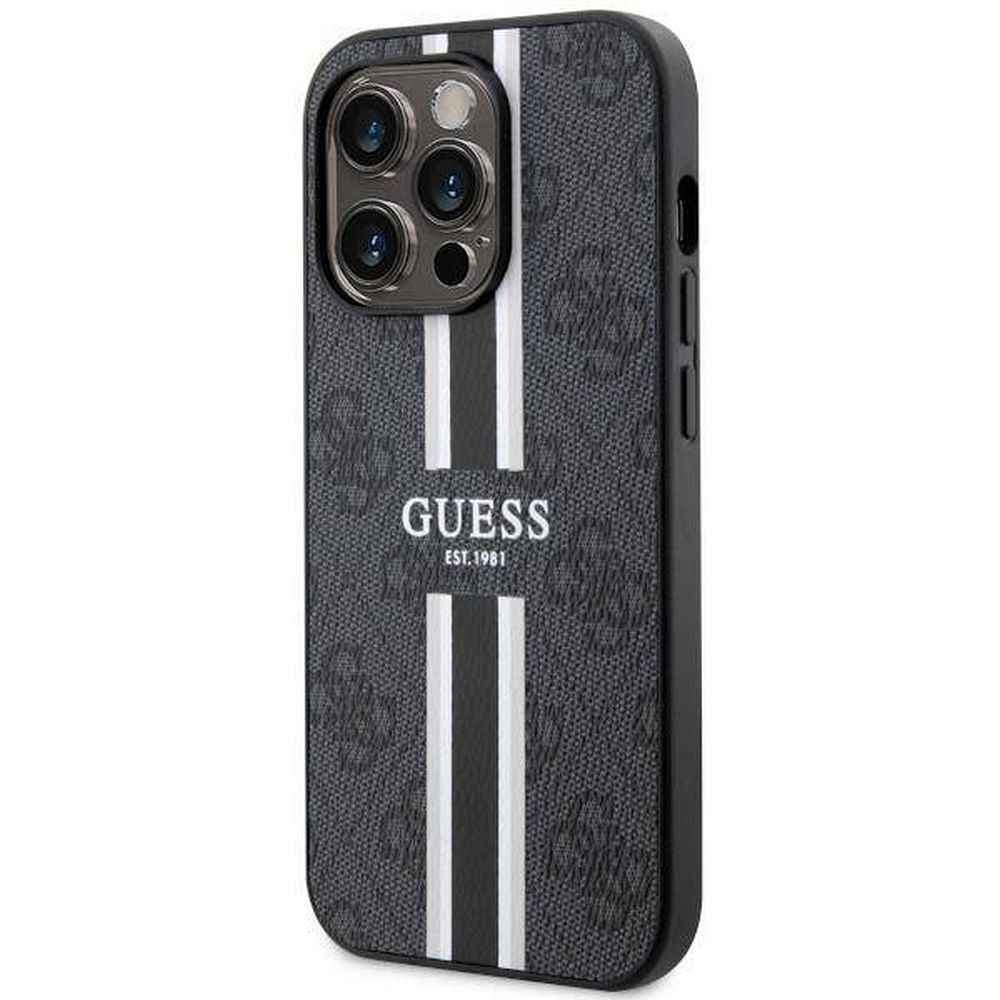 GUESS futerał do IPHONE 14 Pro Max kompatybilny z MagSafe GUHMP14XP4RPSK (4G Printed Stripes) czarny
