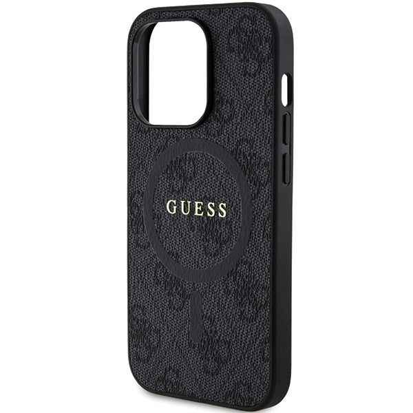 GUESS futerał do IPHONE 14 Pro Max kompatybilny z MagSafe GUHMP14XG4GFRK (4G Ring classic logo) czarny