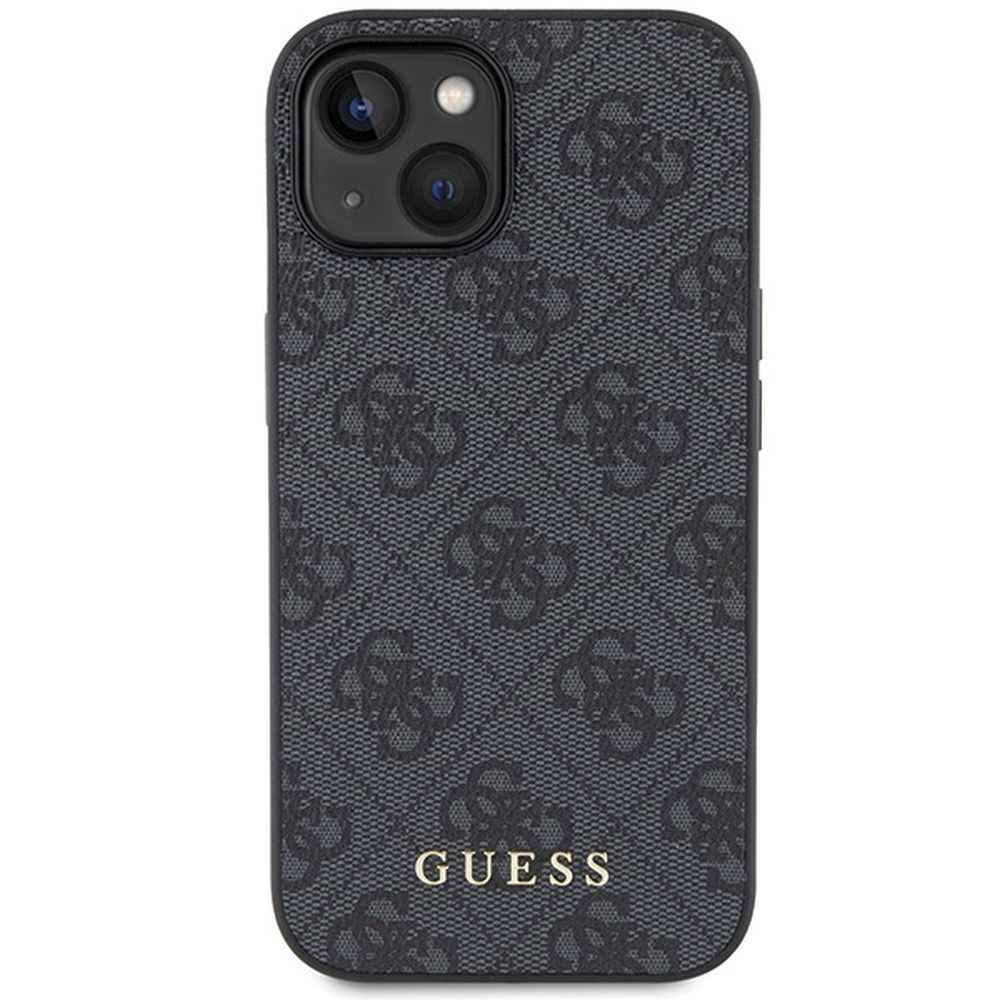 GUESS Etui do iPhone 15 GUHCP15SG4GFGR (4G Metal Logo) szary