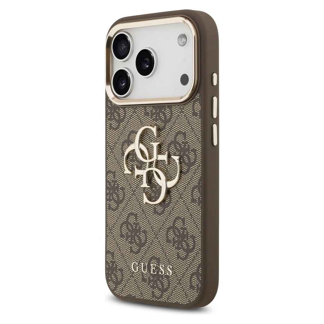 GUESS futerał do IPHONE 17 Pro GUHCP17L4GMGCBR (PU W/ Big 4G Classic Logo) złoto brązowy