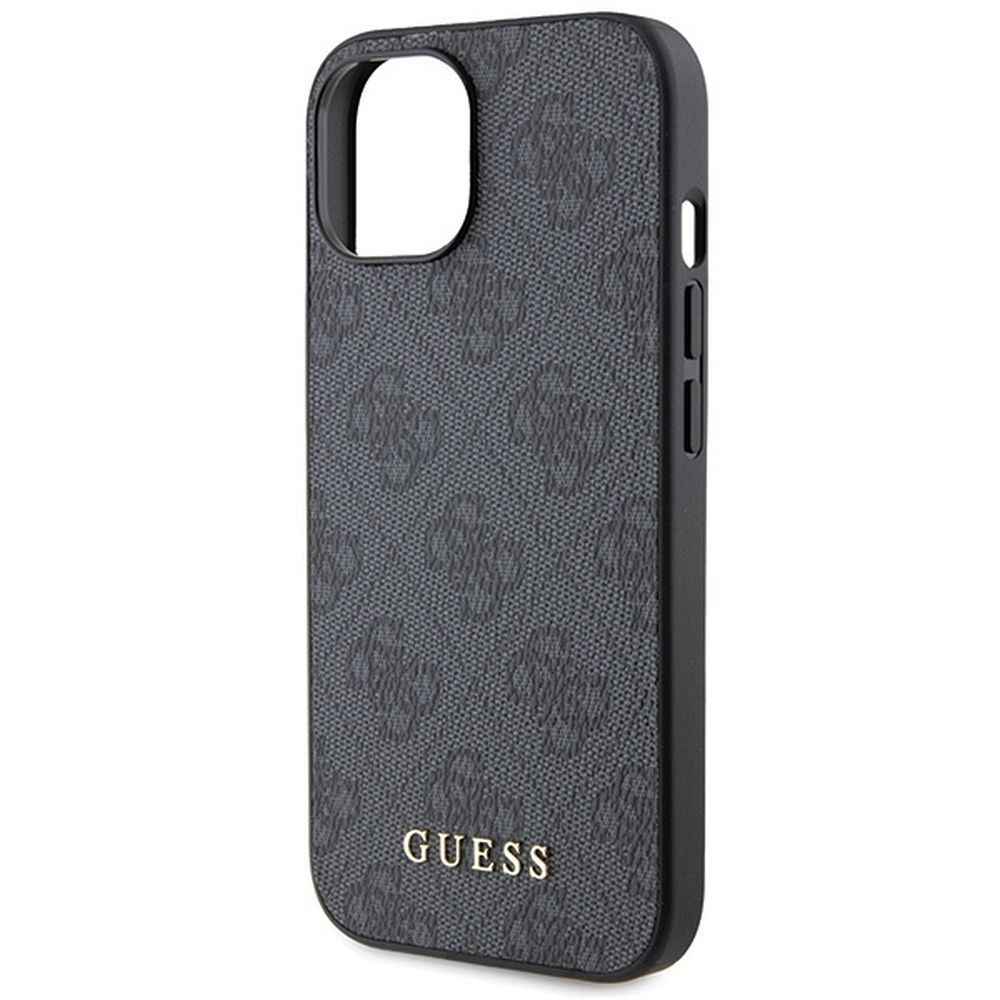 GUESS Etui do iPhone 15 GUHCP15SG4GFGR (4G Metal Logo) szary
