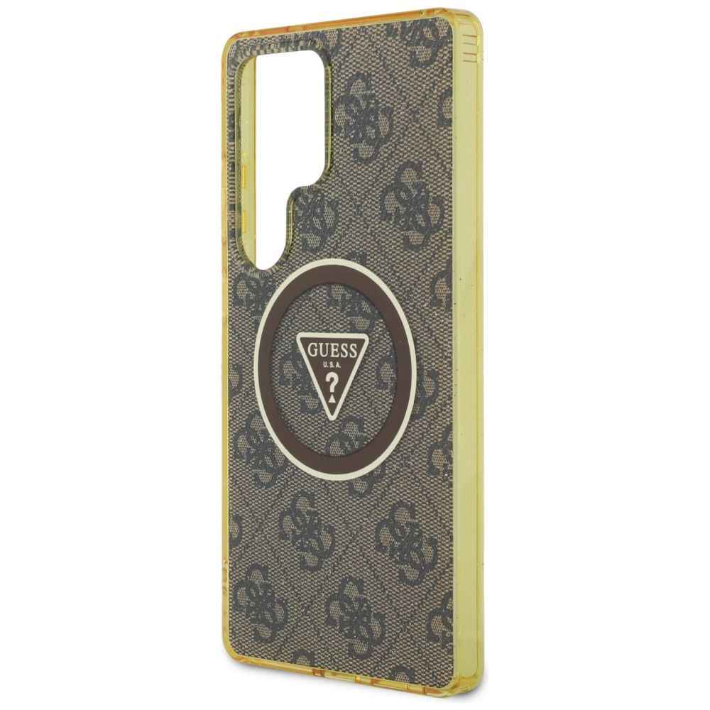 GUESS futerał do SAMSUNG S25 Ultra GUHMS25LHG4PRTGW (Magnetic IML Metal Glitter 4G Circle Triangle) brązowy