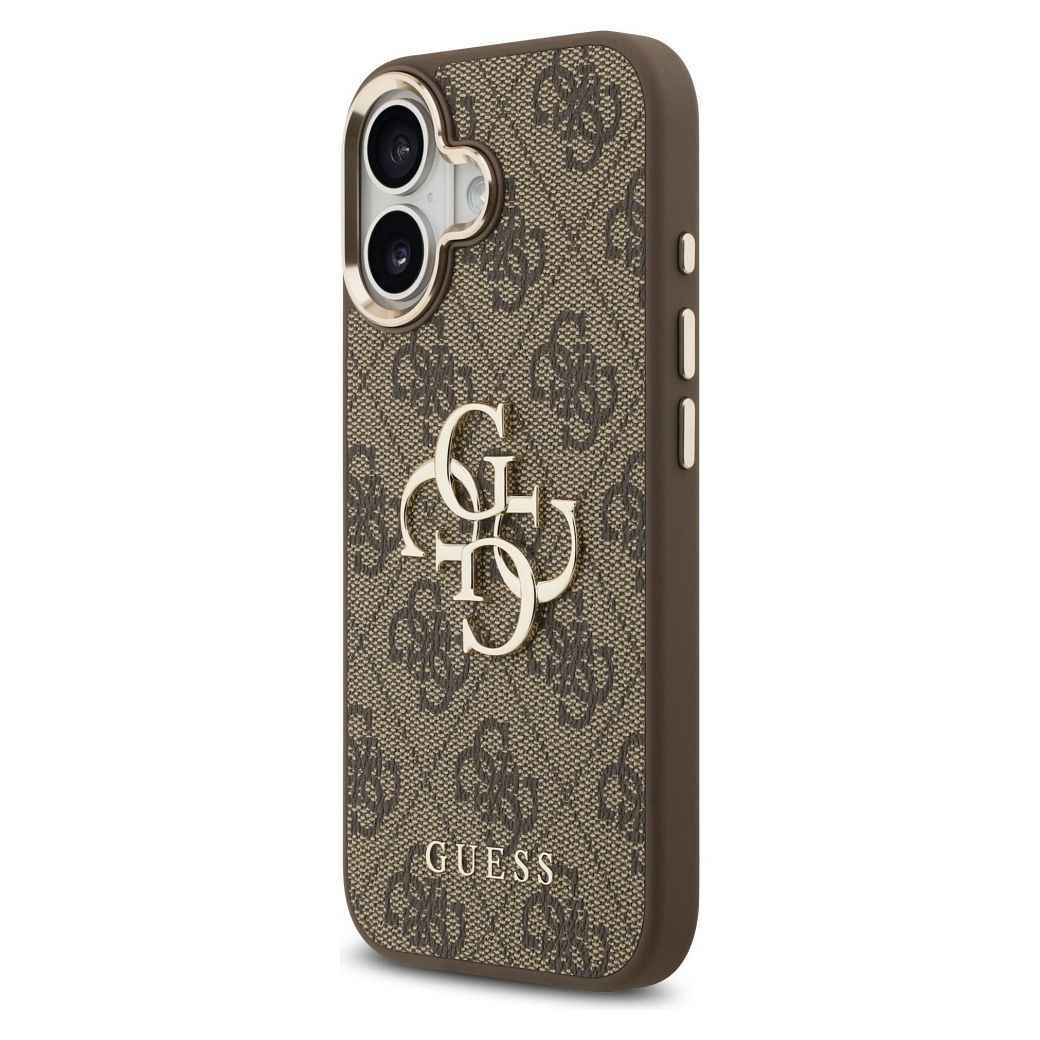 GUESS futerał do IPHONE 17 GUHCP17S4GMGCBR (PU W/ Big 4G Classic Logo) złoto brązowy