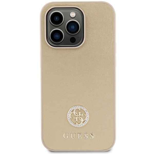 GUESS futerał do IPHONE 15 Pro GUHCP15LPS4DGPD (Strass Metal Logo) złoty