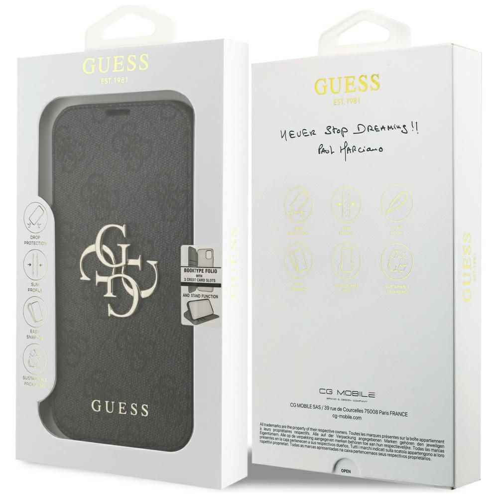 GUESS kabura do IPHONE 17 Pro GUBKP17L4GMGGR (PU 4G Metal Logo) czarna