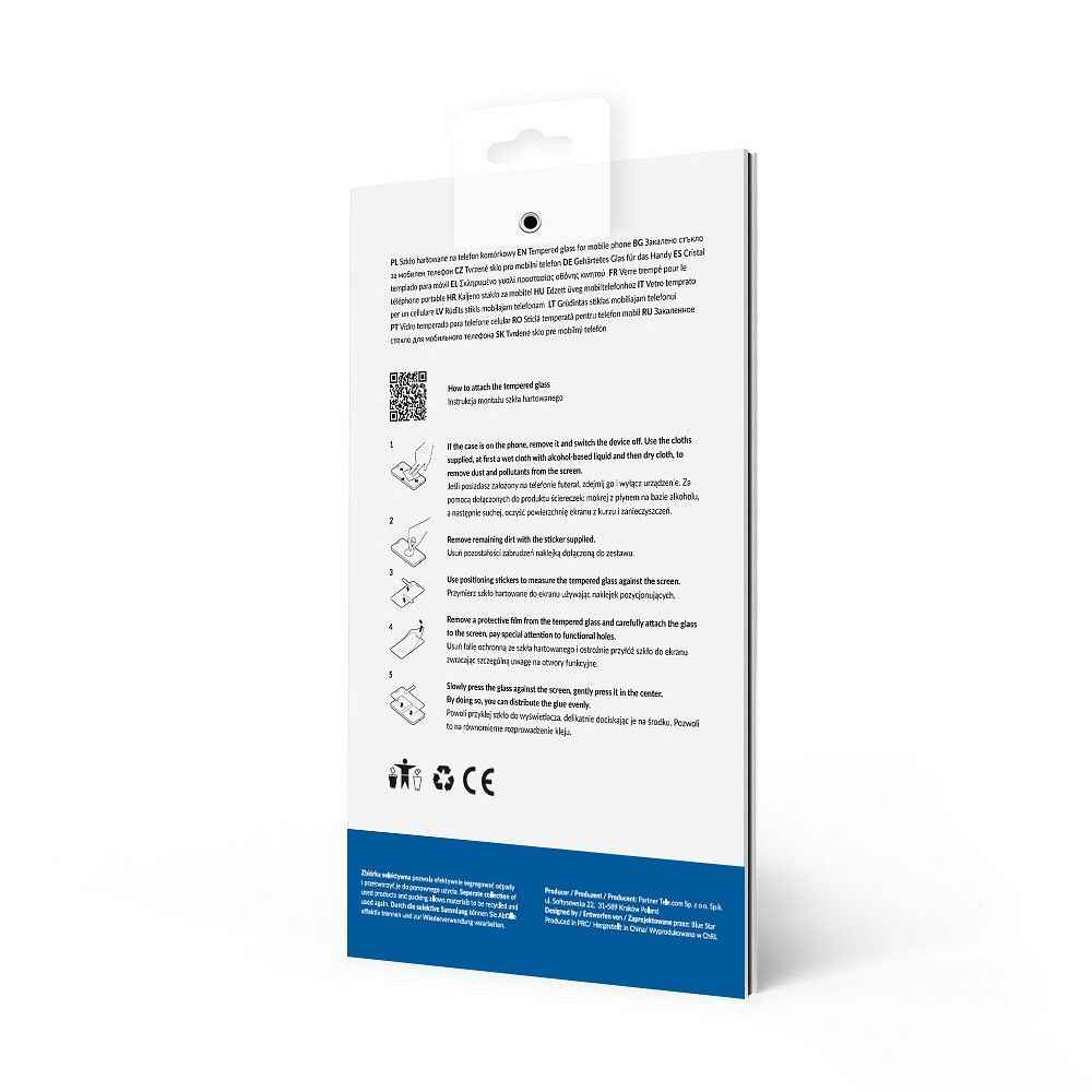 Szkło hartowane do iPhone 15 PRO (full glue) Blue Star 5D czarne