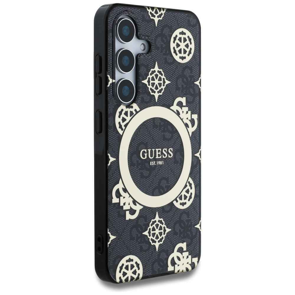 GUESS futerał do SAMSUNG S25 GUHMS25SH4PYEEK (Magnetic IML Peony on 4G Background) czarny