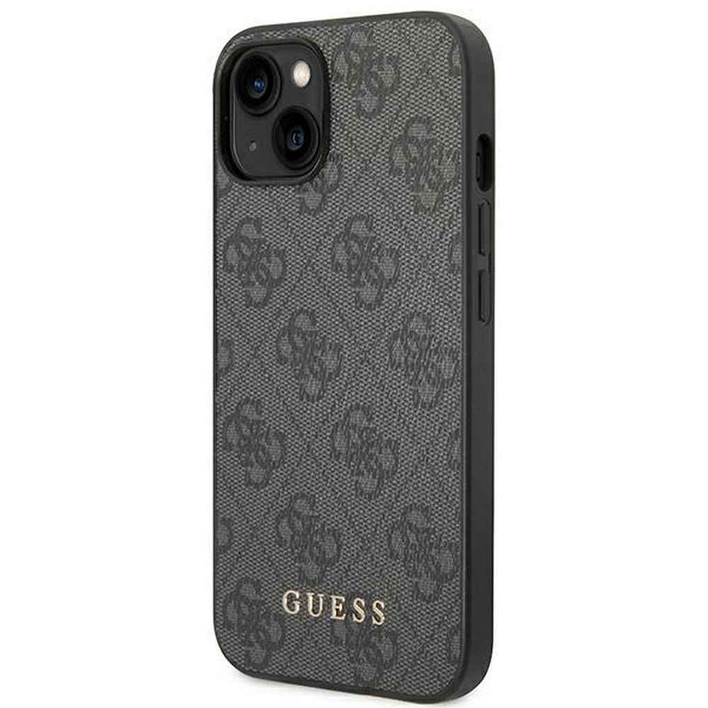 GUESS futerał do IPHONE 14 GUHCP14SG4GFGR (4G Gold Logo) szary