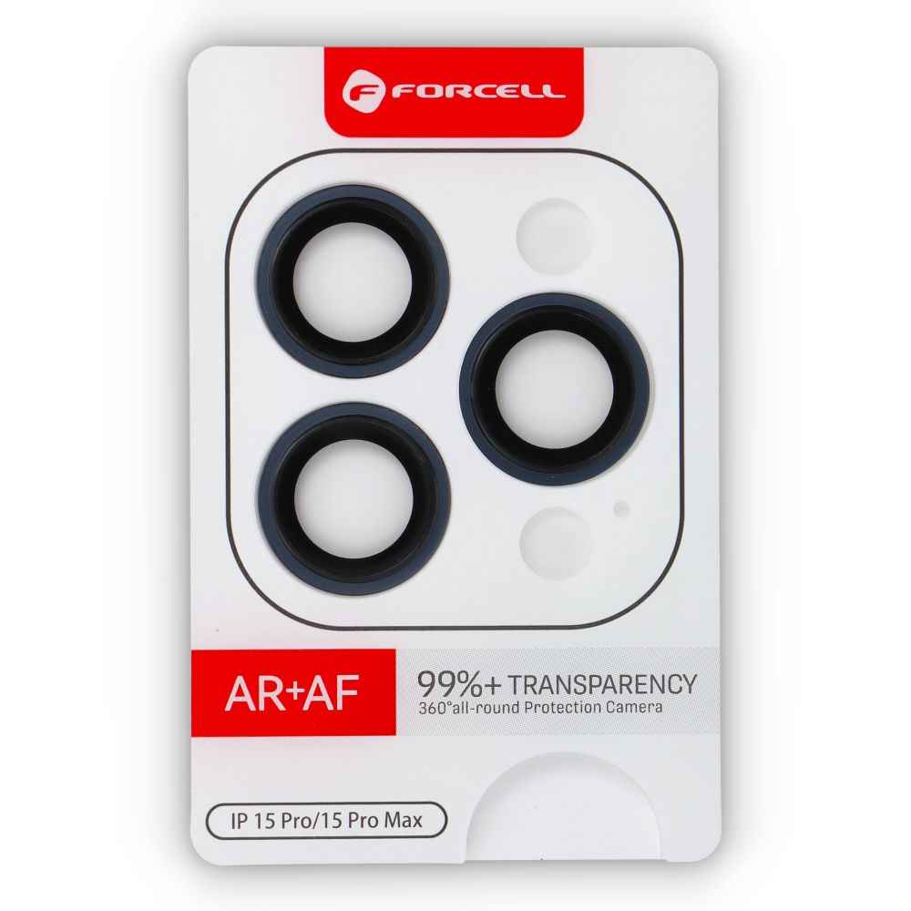 Szkło hartowane Forcell Premium do aparatu - do iPhone 15 Pro / 15 Pro Max Tytan Niebieski